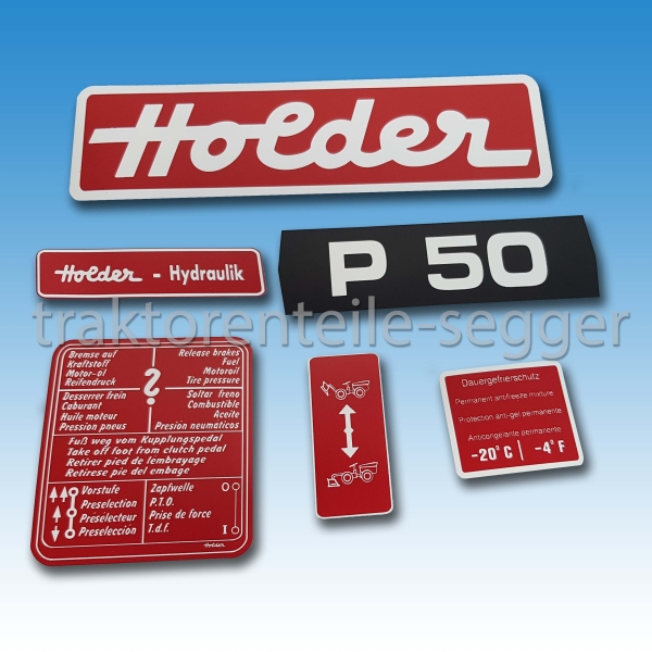 Aufkleber-Satz Holder P 50 6-teilig